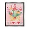 Stupell Industries Xoxo Love Letter Floral Blooms Black Framed Floater Canvas Wall Art